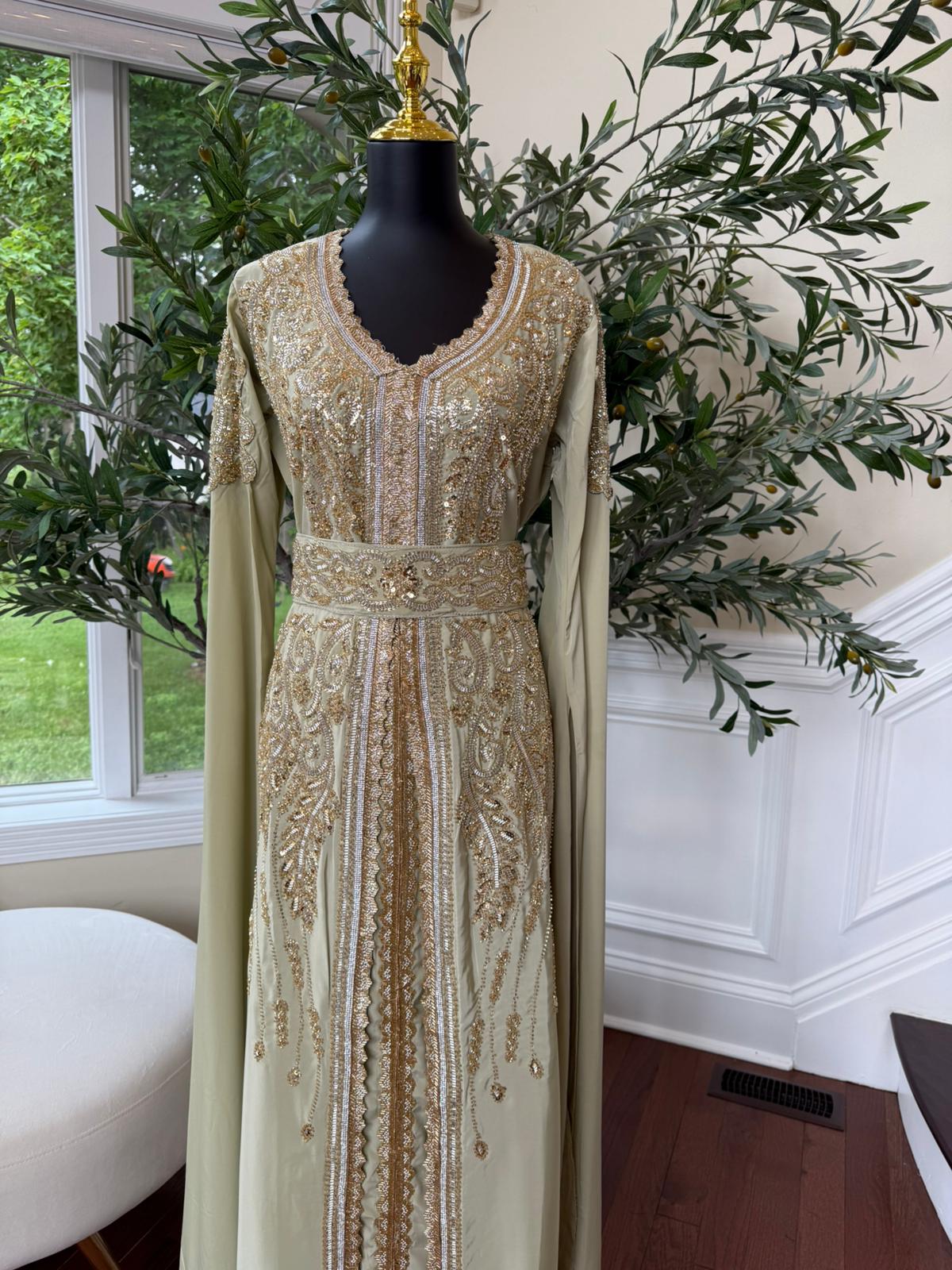 Sage Royale Golden Detailing Kuftan