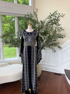 Velvet Blue Stone Thobe