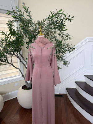 Light Pink Rose Blush Abaya