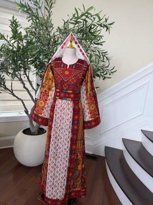 White Embroidery Tatreez Traditional Thobe