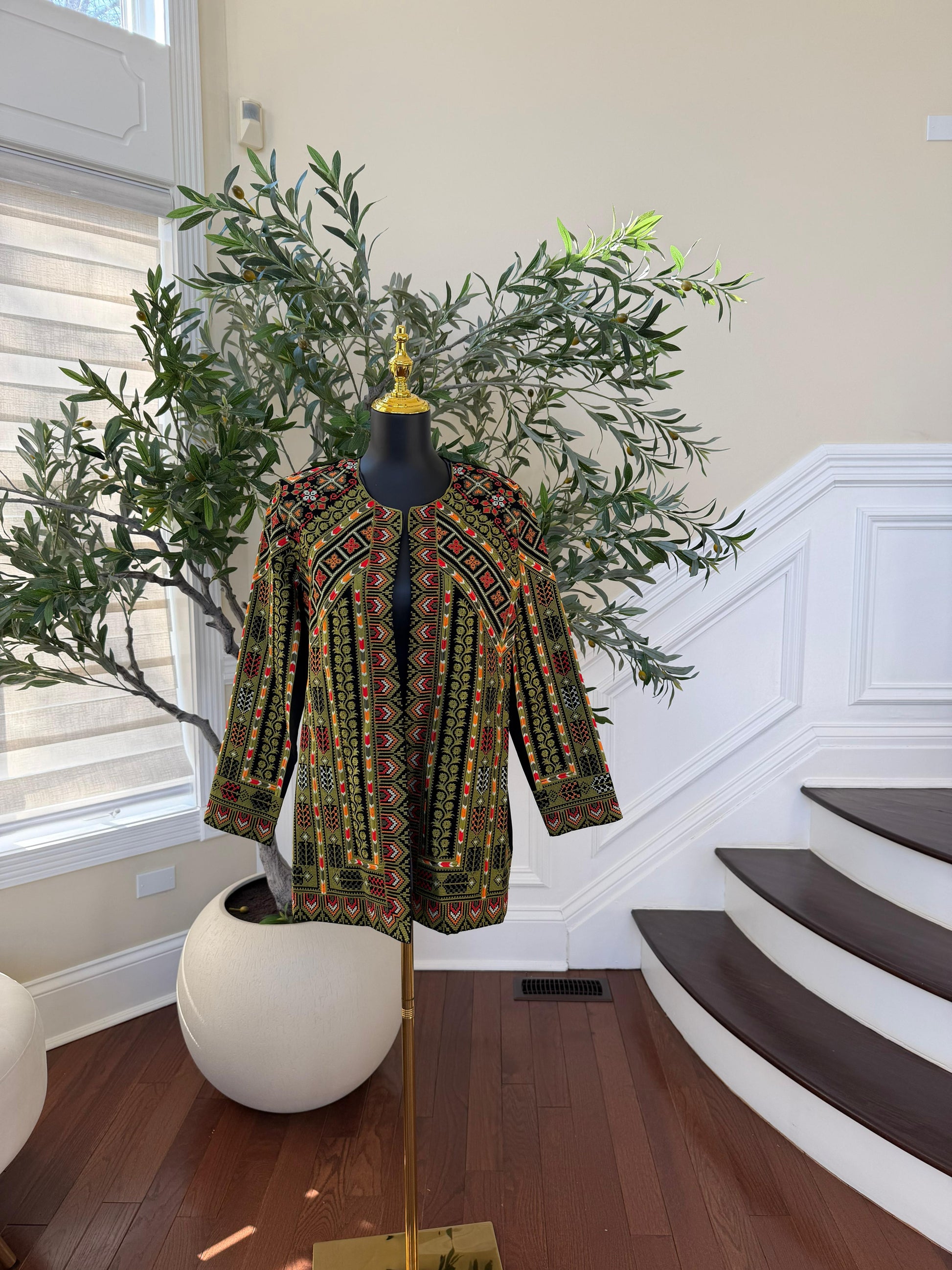 Green Tatreez Heritage Jacket