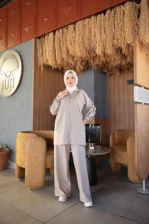 Elegant Two Piece Zipper Comfort Modest Wear