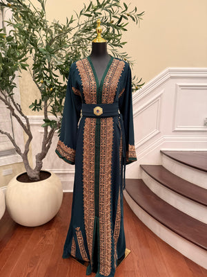 Golden Emerald Royale Kuftan