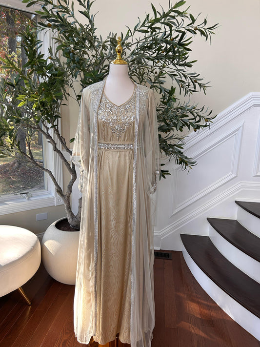 Golden Cream Radiance Beaded Kuftan