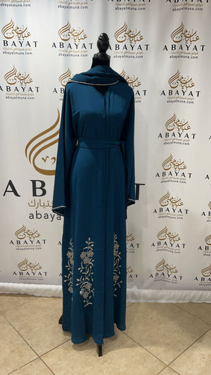 Gorgeous Blue and Silver Abaya #8097408