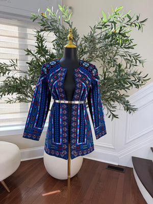 Blue Bloom Tatreez Heritage Jacket