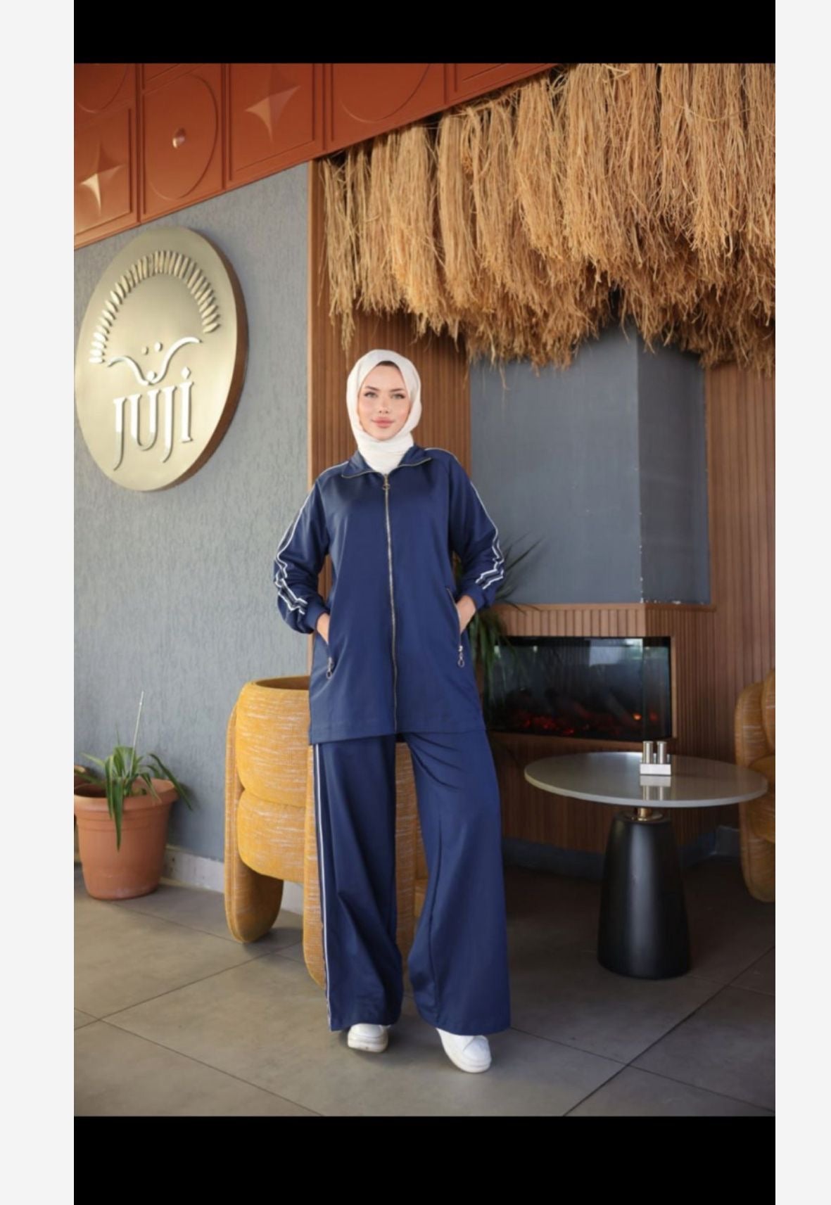 Elegant Two Piece Zipper Comfort Modest Wear