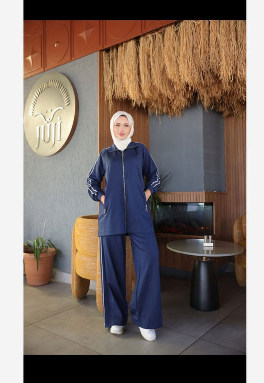 Elegant Two Piece Zipper Comfort Modest Wear