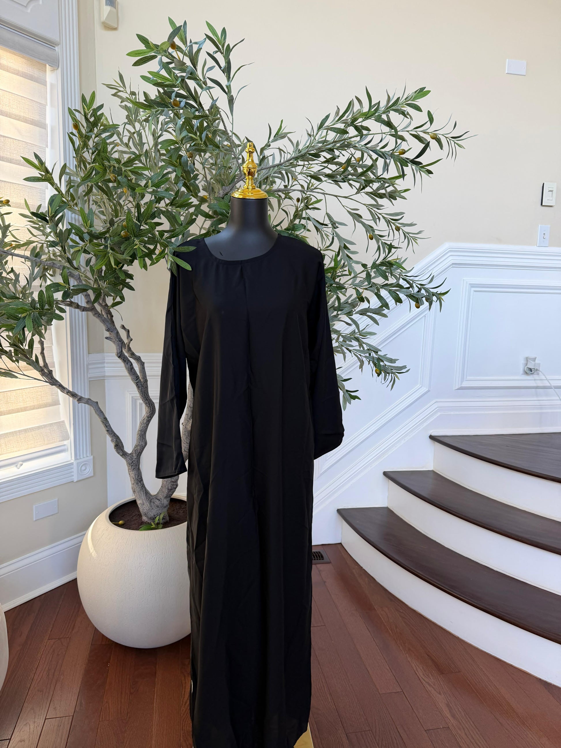 Ramadan Bloom Black Beaded Abaya