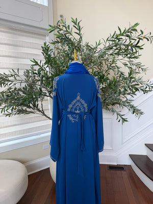 Blue Sleeve Charm Essence Abaya
