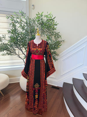 Embroidery Tatreez Bloom Red Thobe