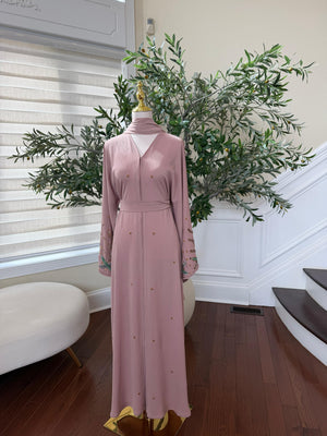 Rose Blush Sequin Abaya