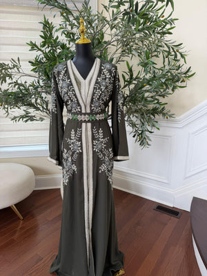 Green Rose Elegance Kuftan