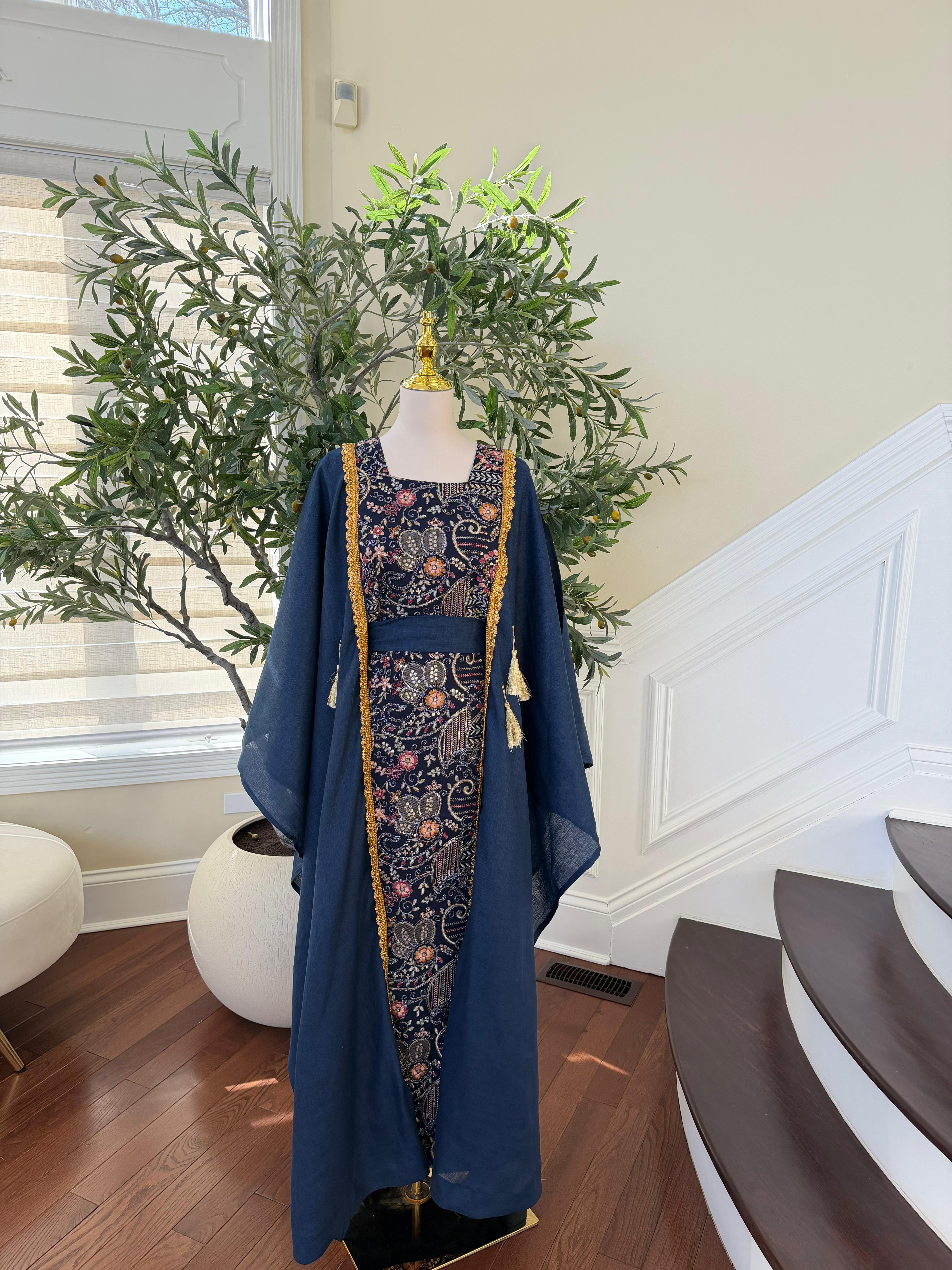 Celestial Blue Embroidery Dress