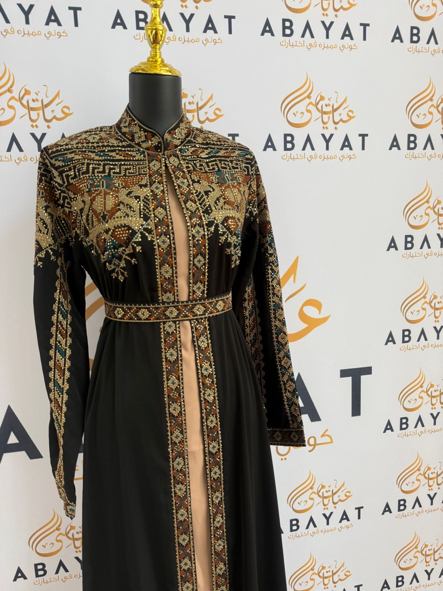 Elegant Black Tatreez Dress