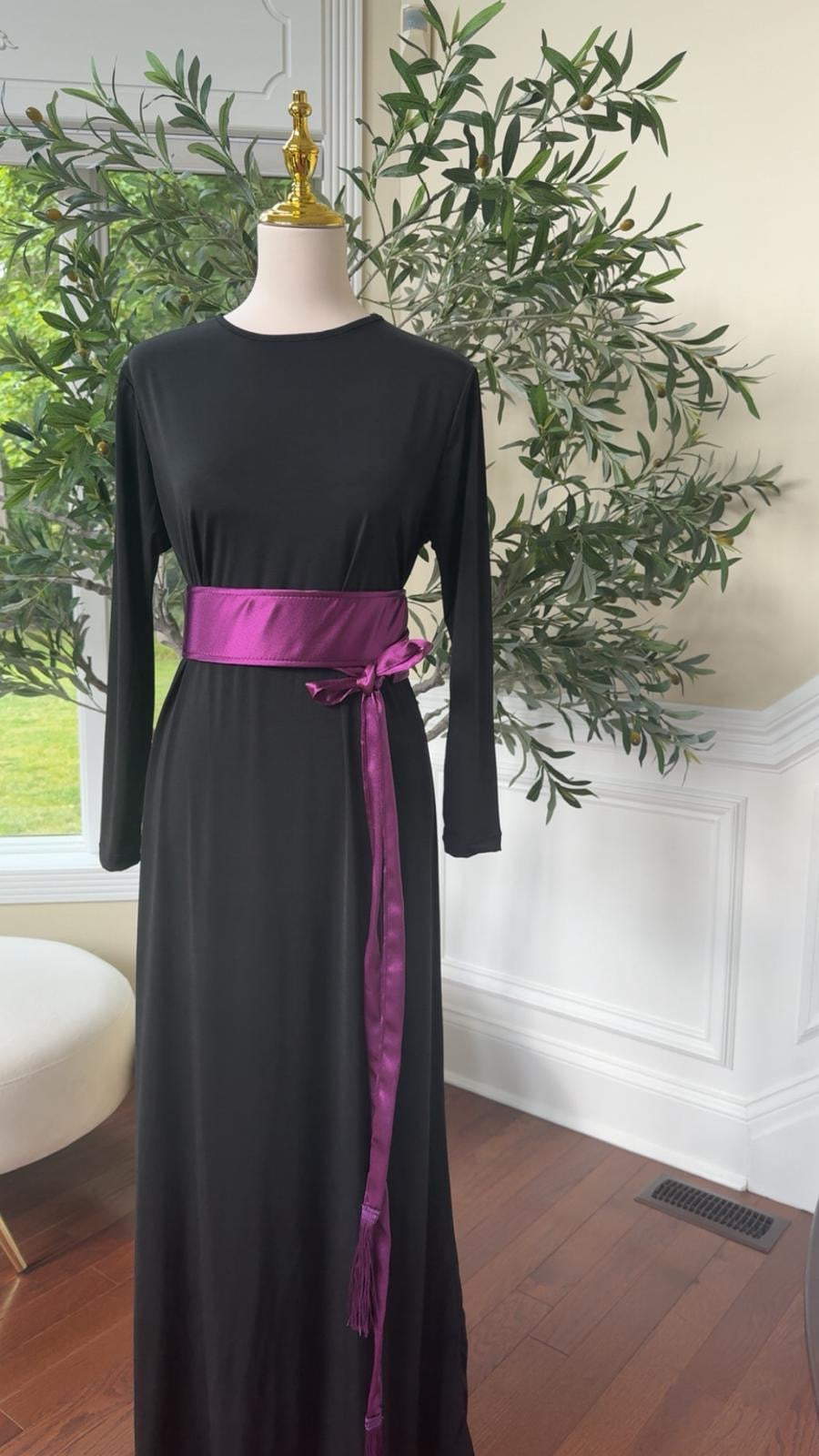 Purple Satin Belt