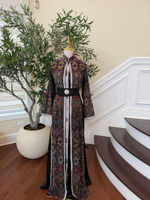 Black Embroidery Royale Kuftan