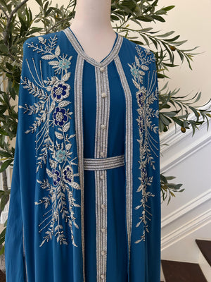 Turquoise Rose Royale Essence Kuftan