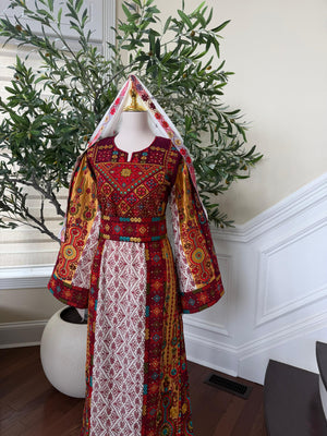 White Embroidery Tatreez Traditional Thobe