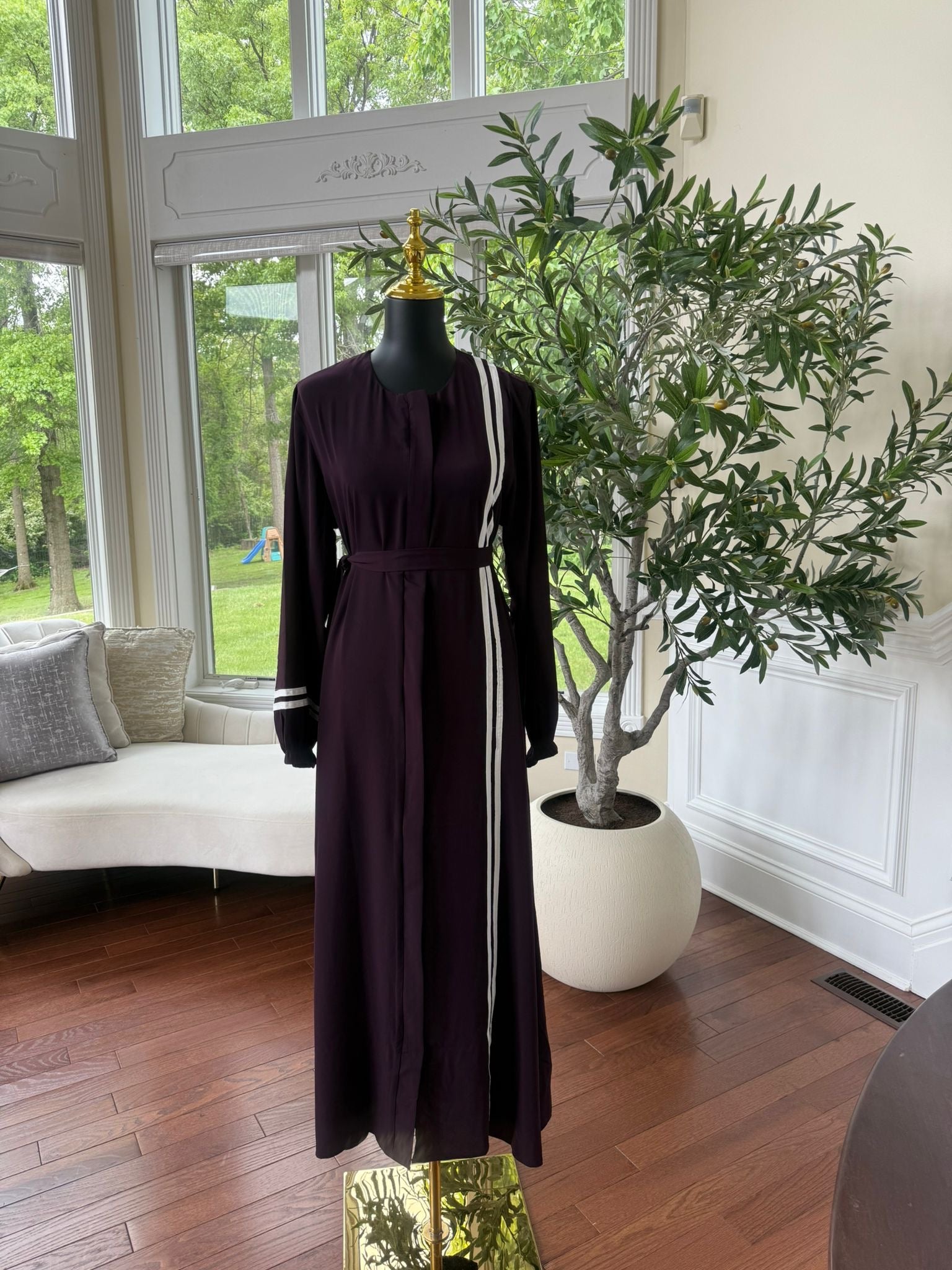 Burgundy Purple Activewear Abaya