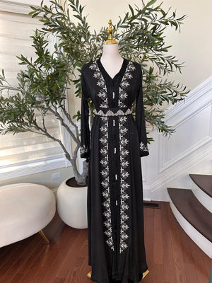 Black Royale Beaded Kuftan