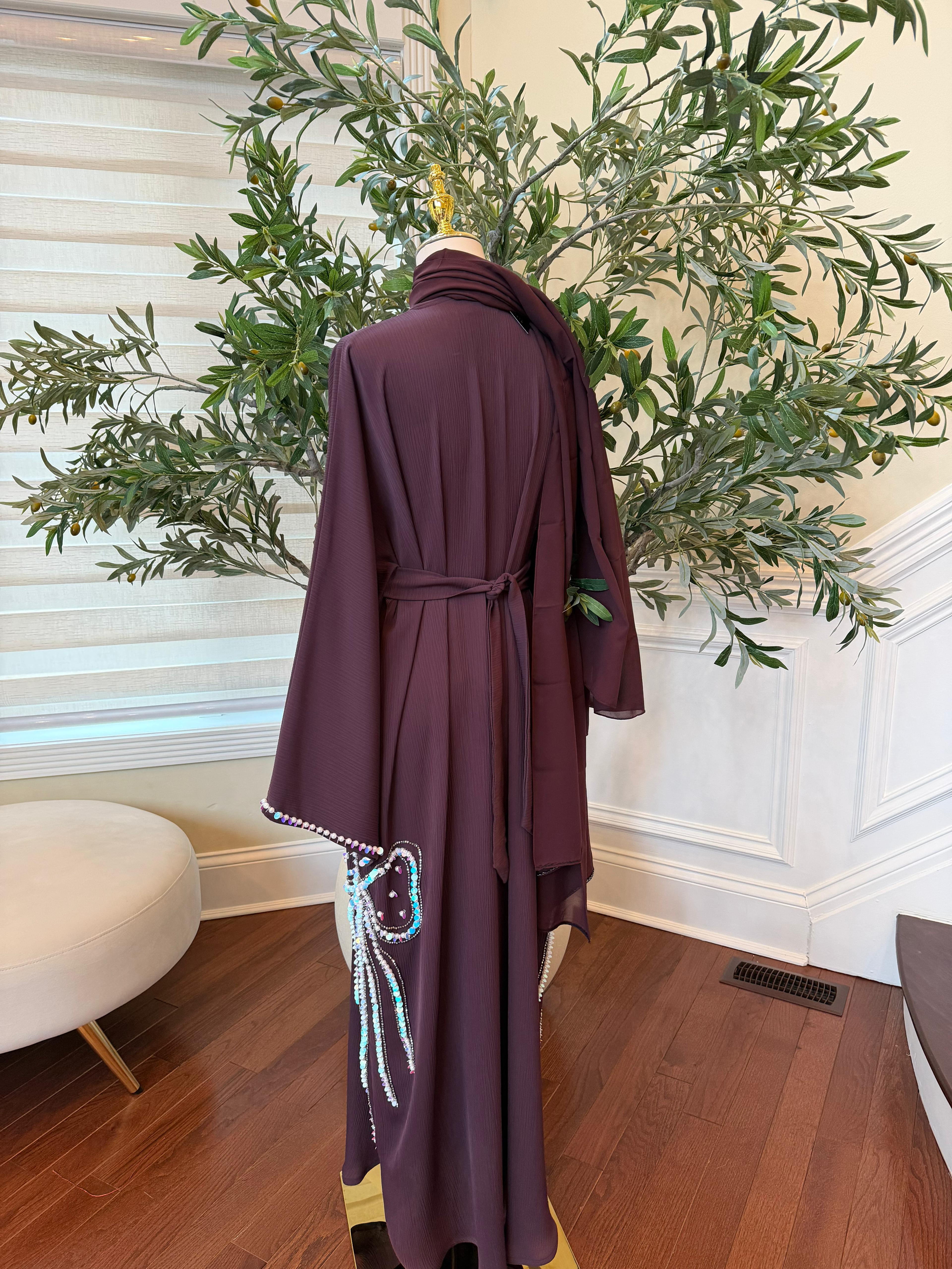 Purple Pearl Abaya