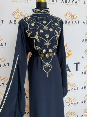 Blue Elegance Abaya Dress