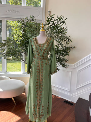 Mint Green Golden Charm Kuftan