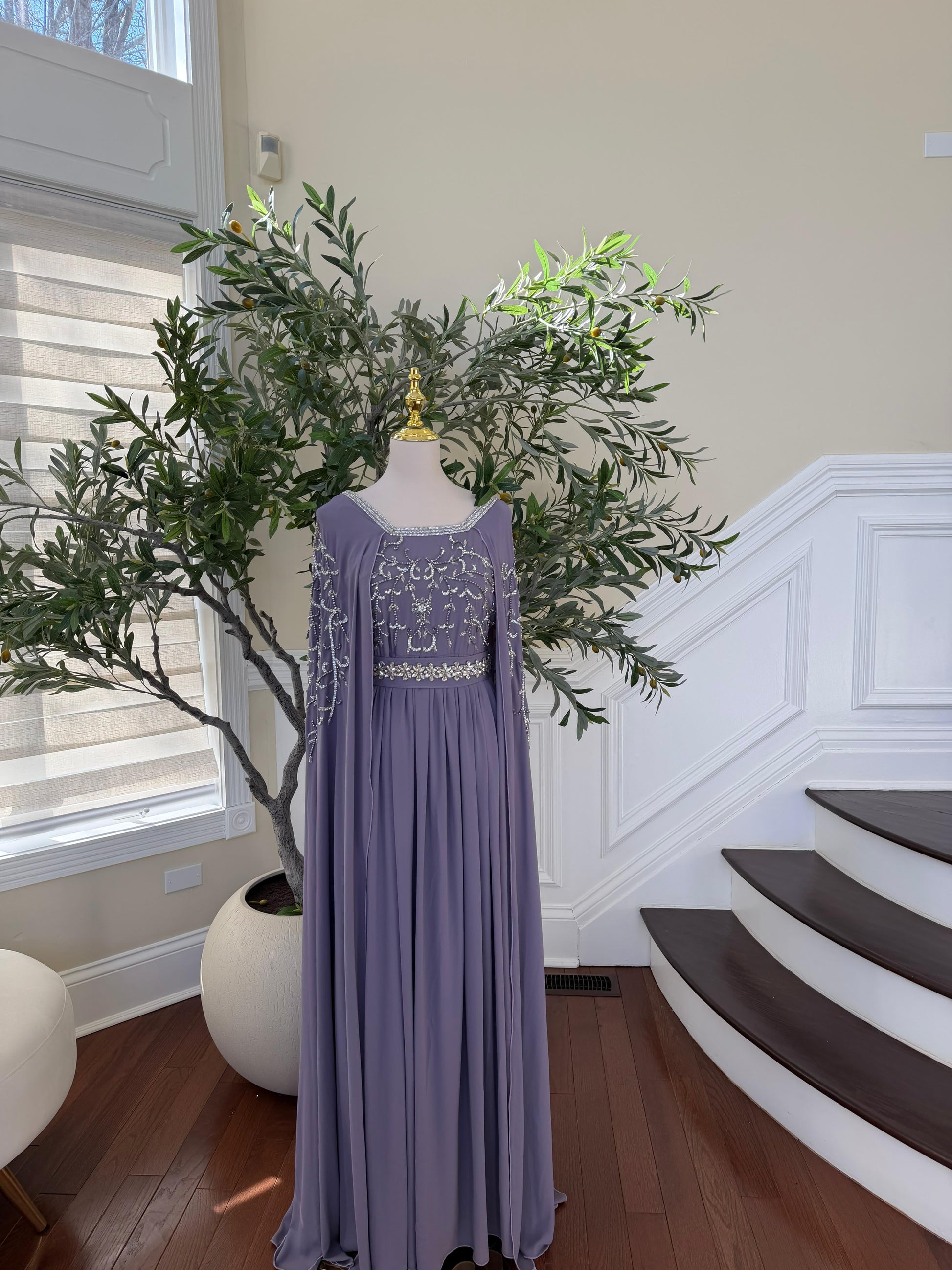 Lavender Drape Elegance Kuftan