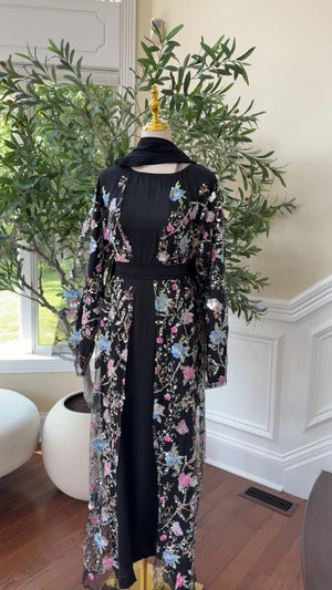 Twilight Bloom Abaya