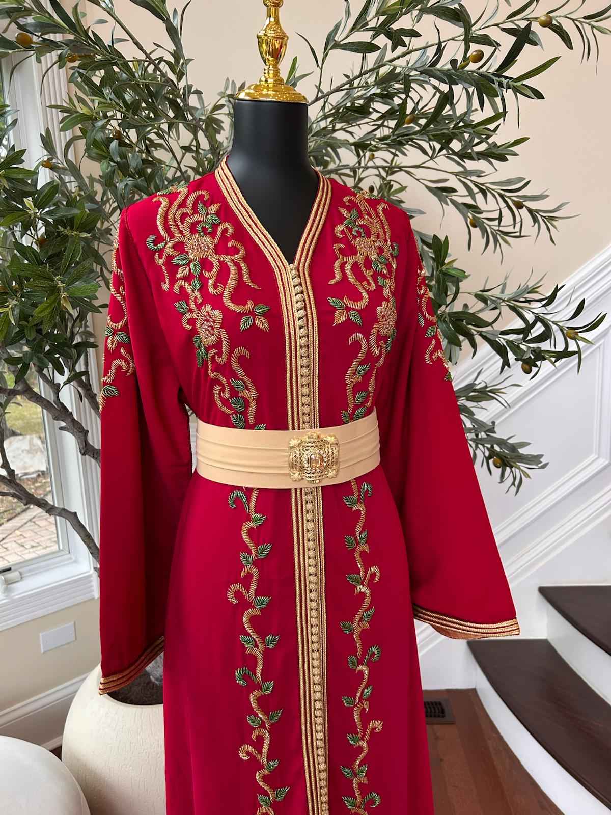 Hot Pink Elegance Gold Kuftan