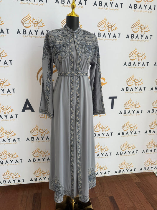 Elegant Blue Tatreez Dress