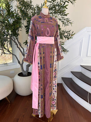 Pink Velvet Stone Thobe