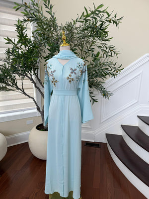Ocean Breeze Beaded Abaya