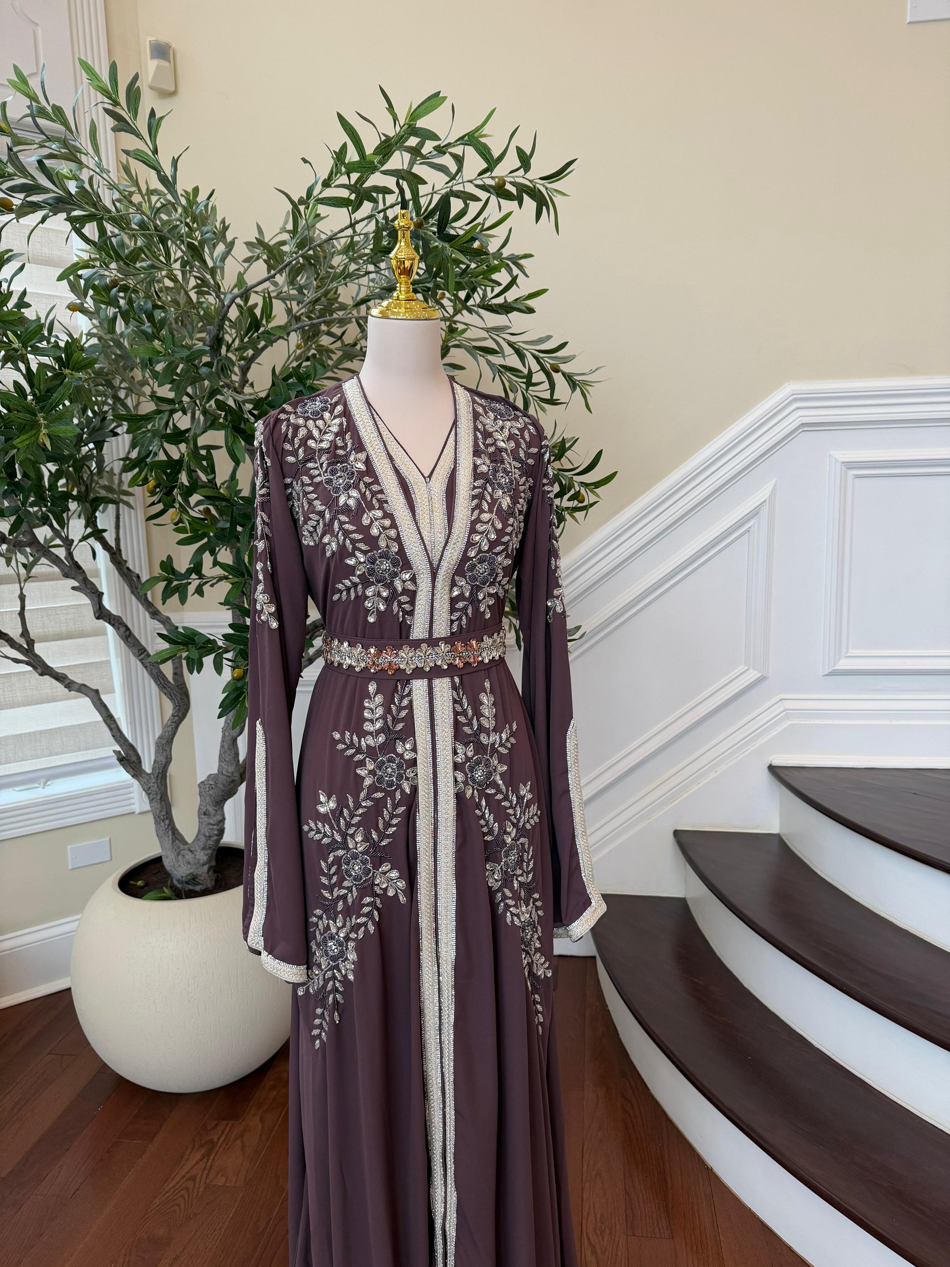 Purple Luxe Beaded Kuftan