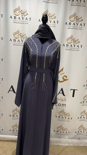 Lavender with Silver Abaya #8097400