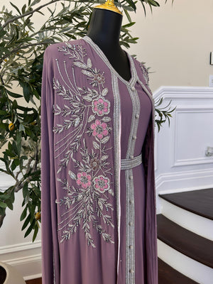 Liliac Charm Floral Kuftan