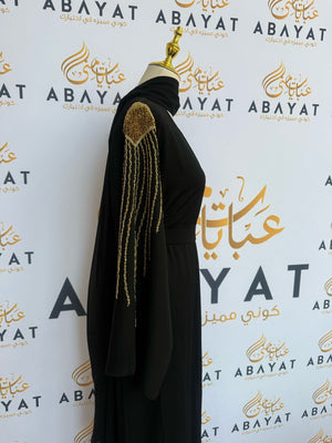 Golden Black Abaya