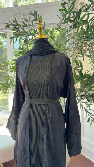 Deep Olive Blossom Abaya
