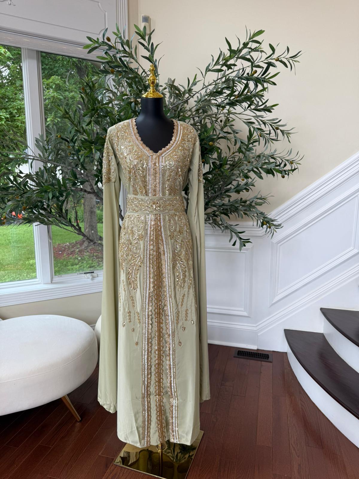 Sage Royale Golden Detailing Kuftan