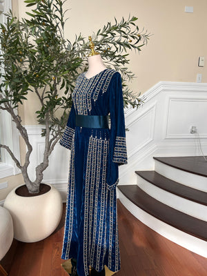 Blue Velvet Stone Thobe