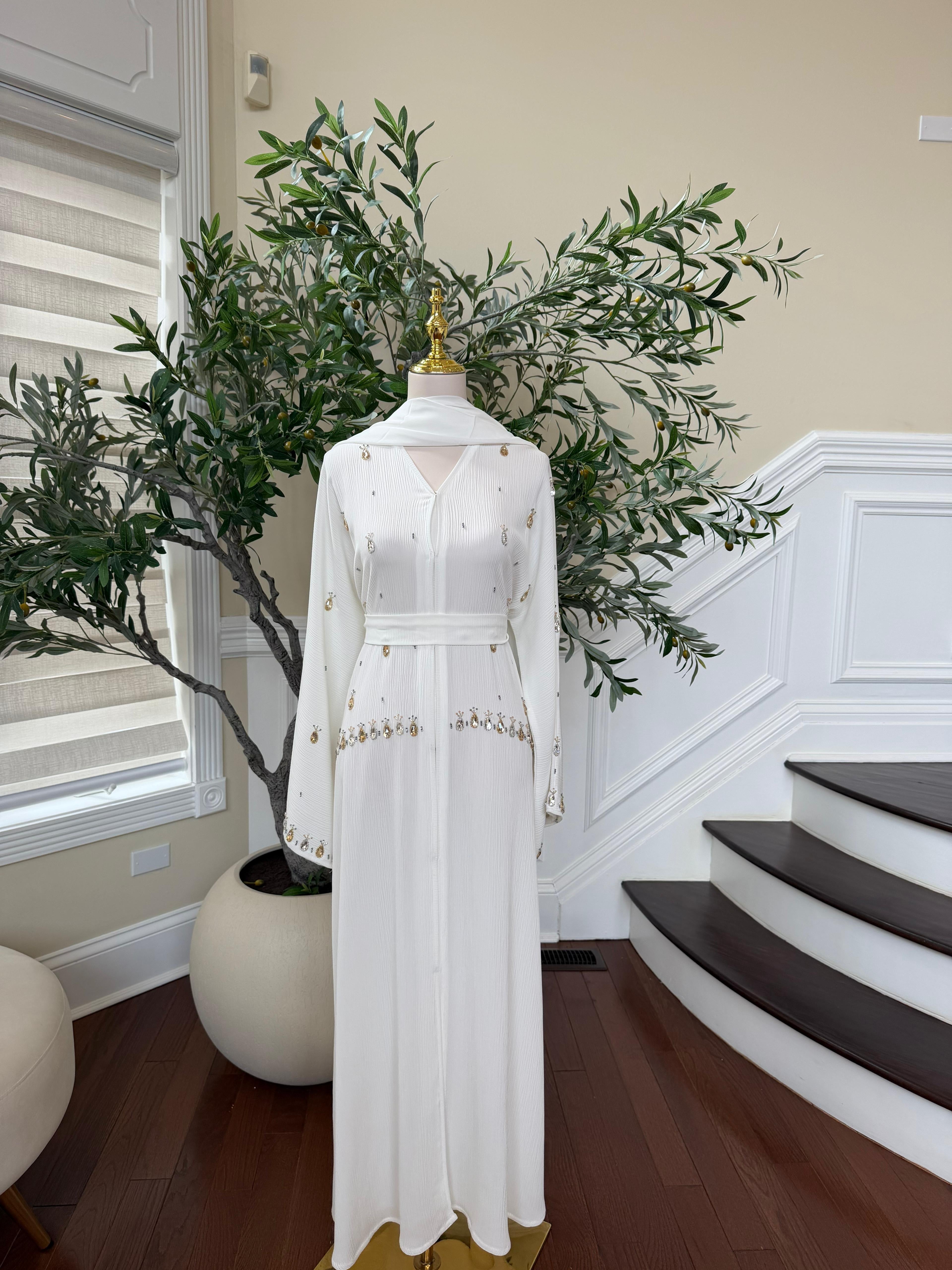 White Charm Essence Abaya