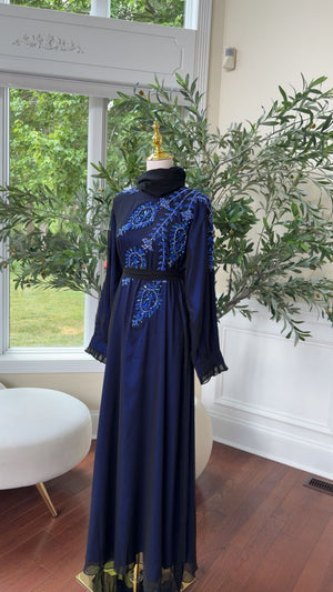 Blue Pearl Abaya