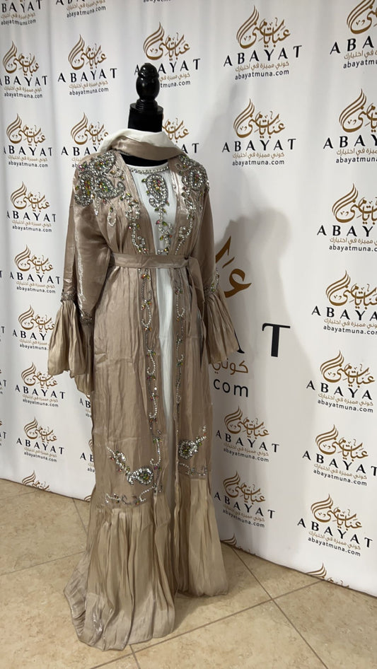 Gorgeous Tan Abaya #9198410