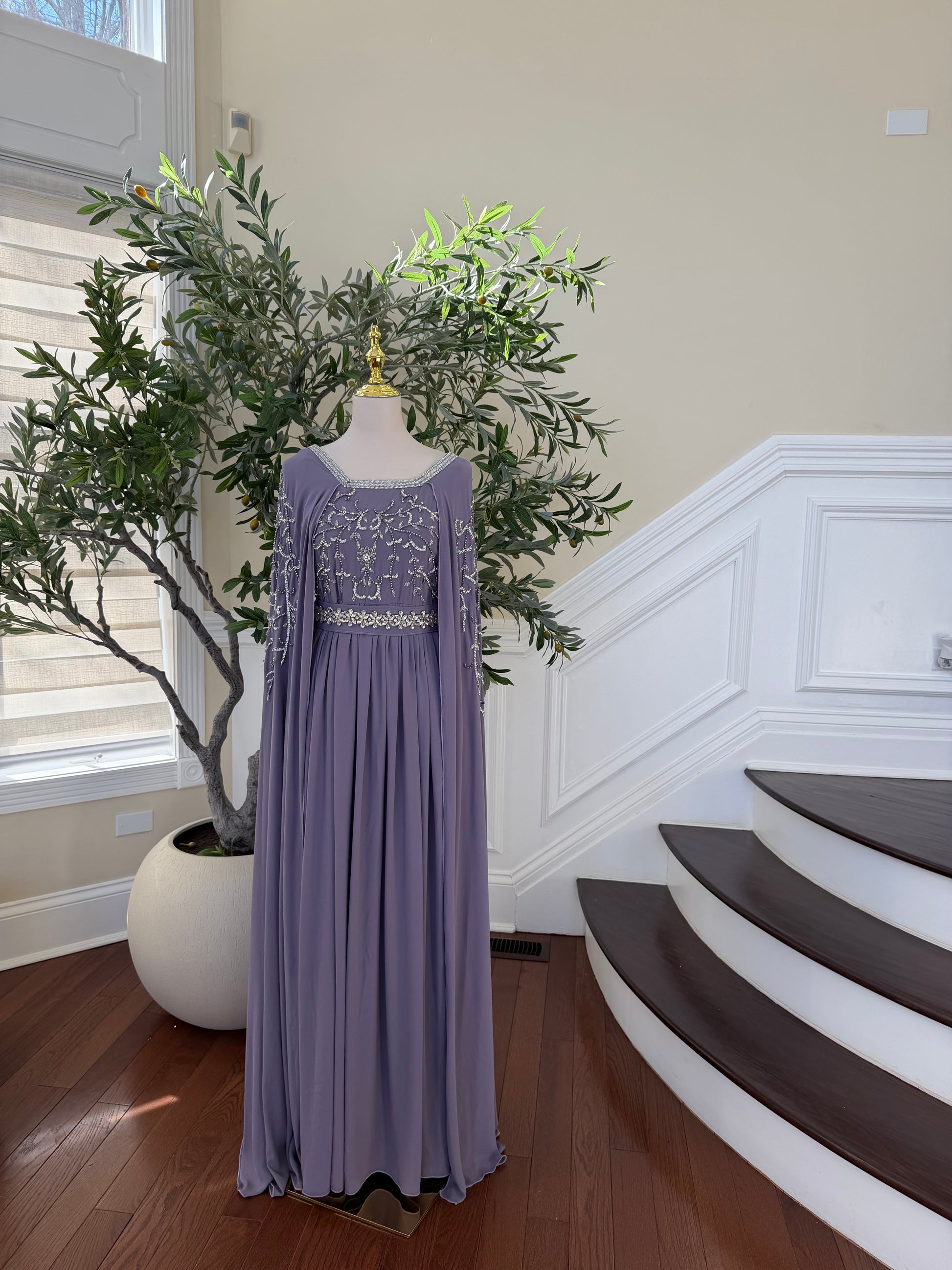 Lavender Drape Elegance Kuftan