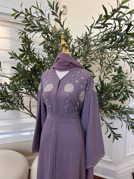 Lavender Charm Luxe Abaya