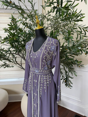 Lavender Beaded Charm Kuftan
