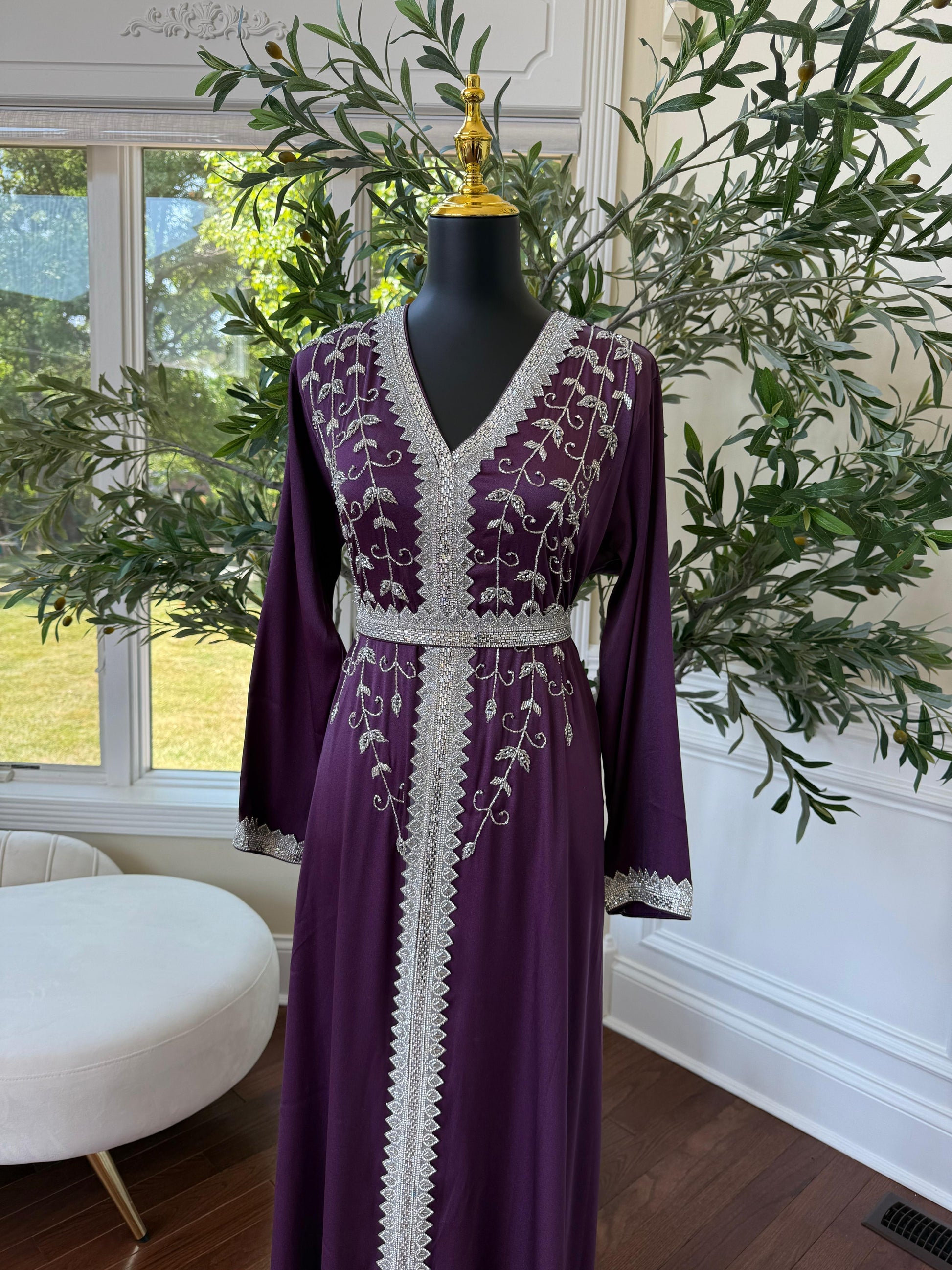 Elegant Purple Kuftan