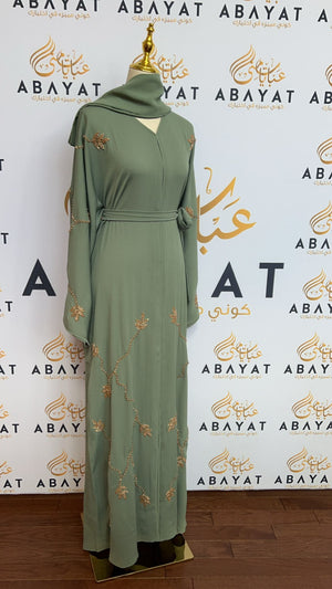 The Green Golden Charm Abaya#336