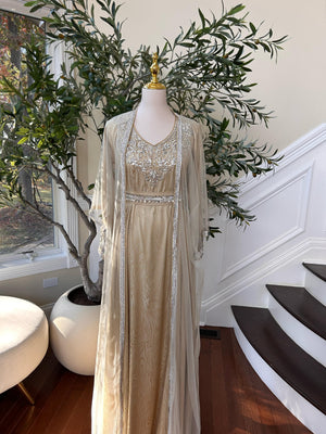 Golden Cream Radiance Beaded Kuftan